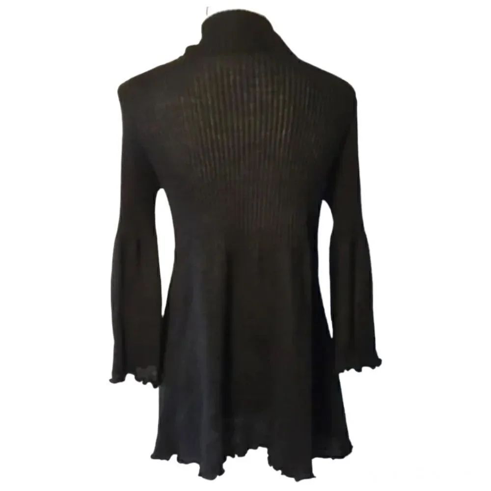52 Weekends Long Black Cardigan size L - Picture 2 of 4